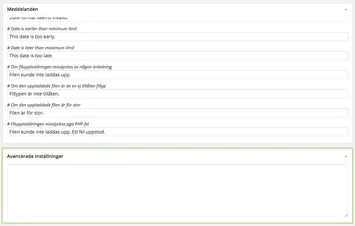 Contact Form 7 - Avancerade inställningar